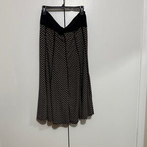Black and Tan Chevron Women's Skirt